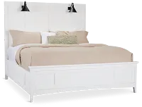 Heron Cove White Panel Bed With Lights