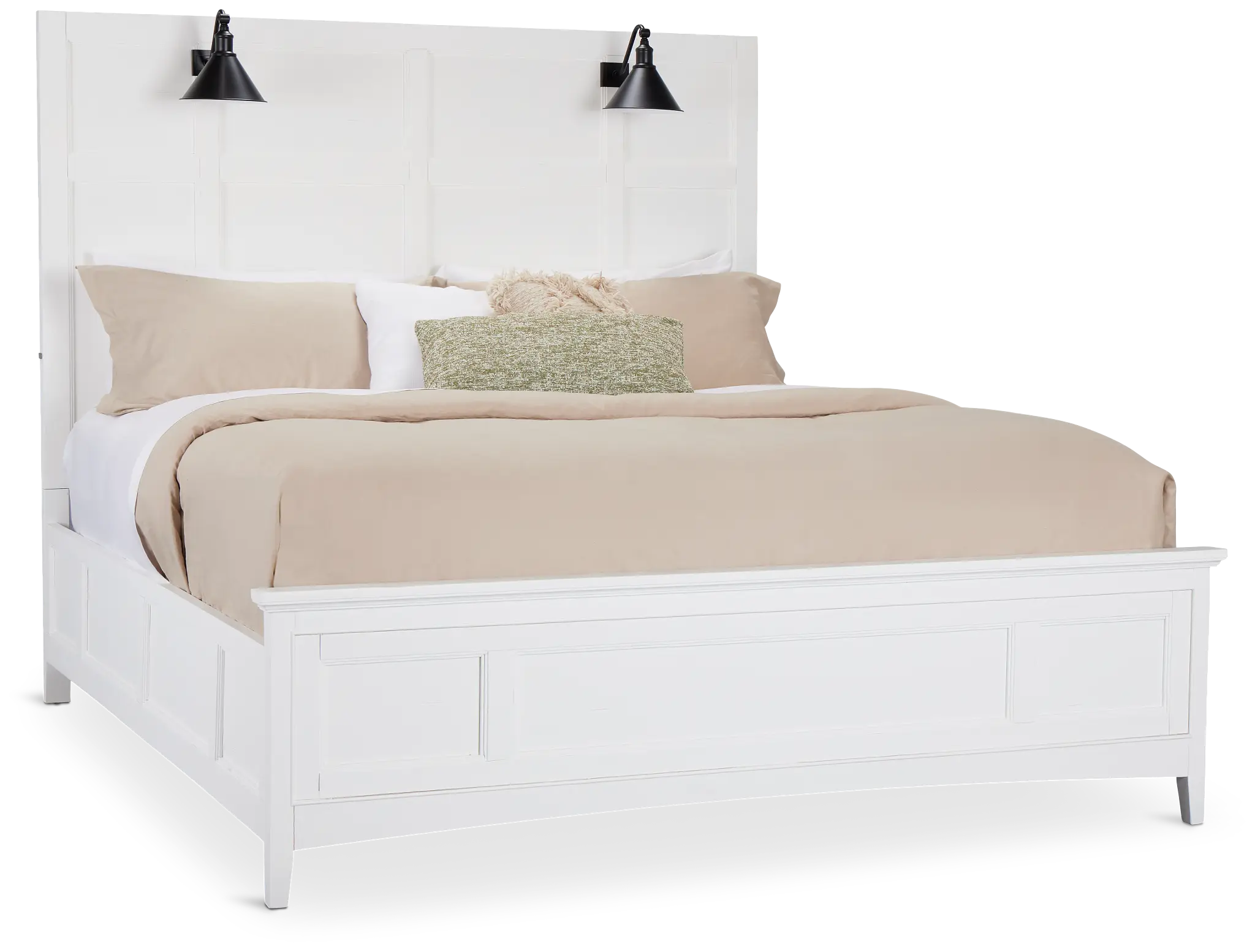 Heron Cove White Panel Bed With Lights Heron Cove White Panel Bed With Lights