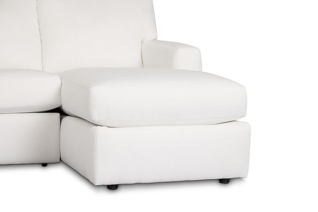 Rhodes White Fabric Large Right Chaise Sectional