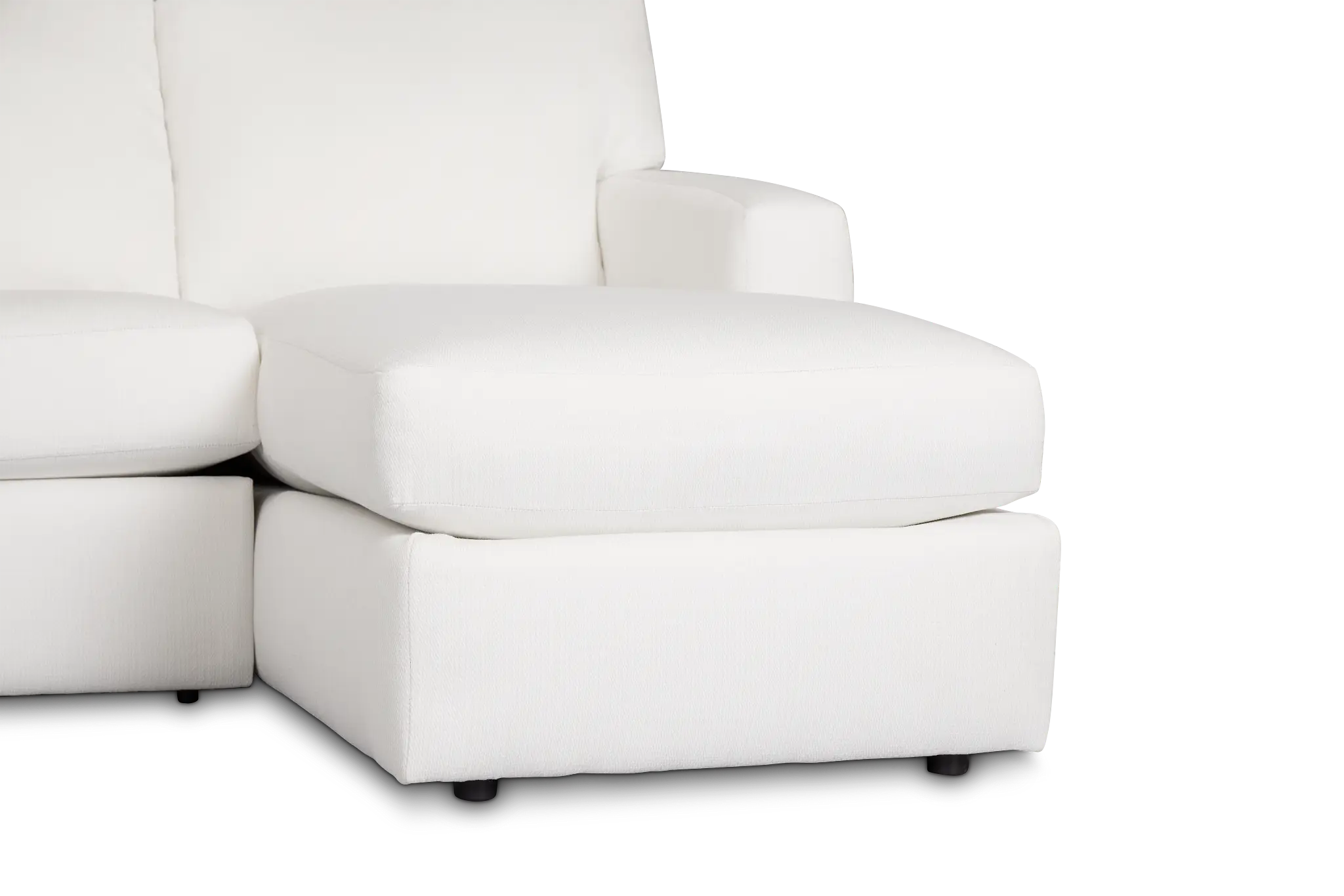 Rhodes White Fabric Large Right Chaise Sectional Rhodes White Fabric Large Right Chaise Sectional