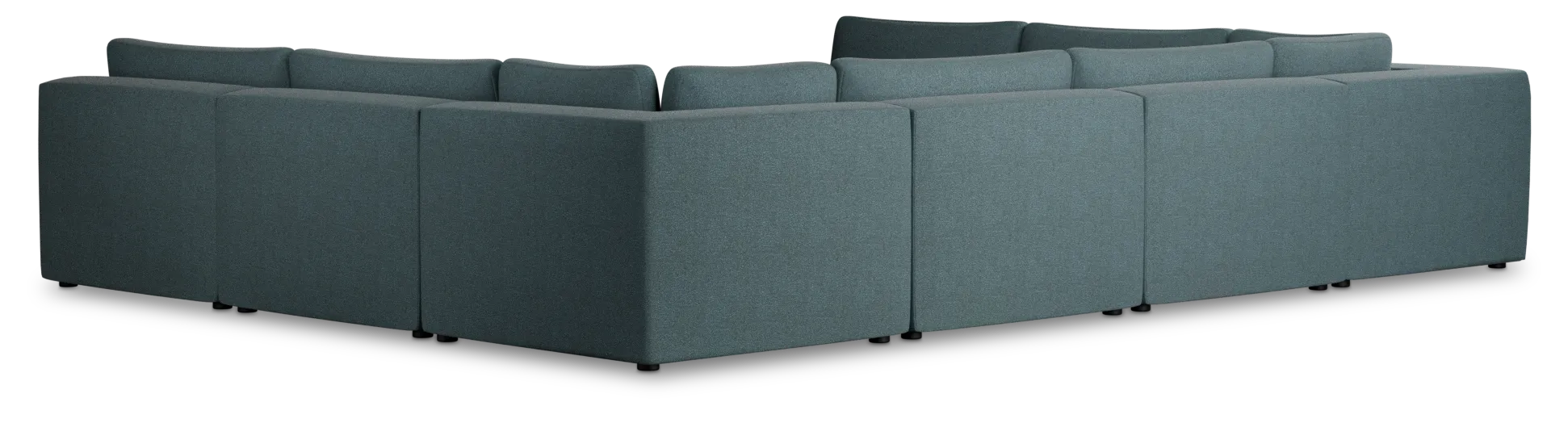 Destin Sutton Blue Fabric 8-piece Modular Sectional