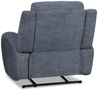 Walker Blue Fabric Power Recliner With Power Headrest