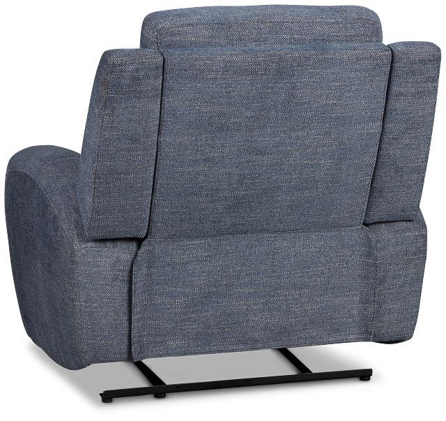 Walker Blue Fabric Power Recliner With Power Headrest