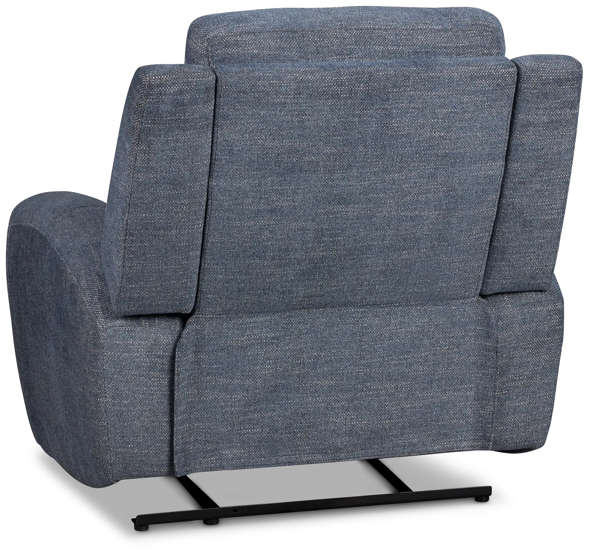 Walker Blue Fabric Power Recliner With Power Headrest Walker Blue Fabric Power Recliner With Power Headrest