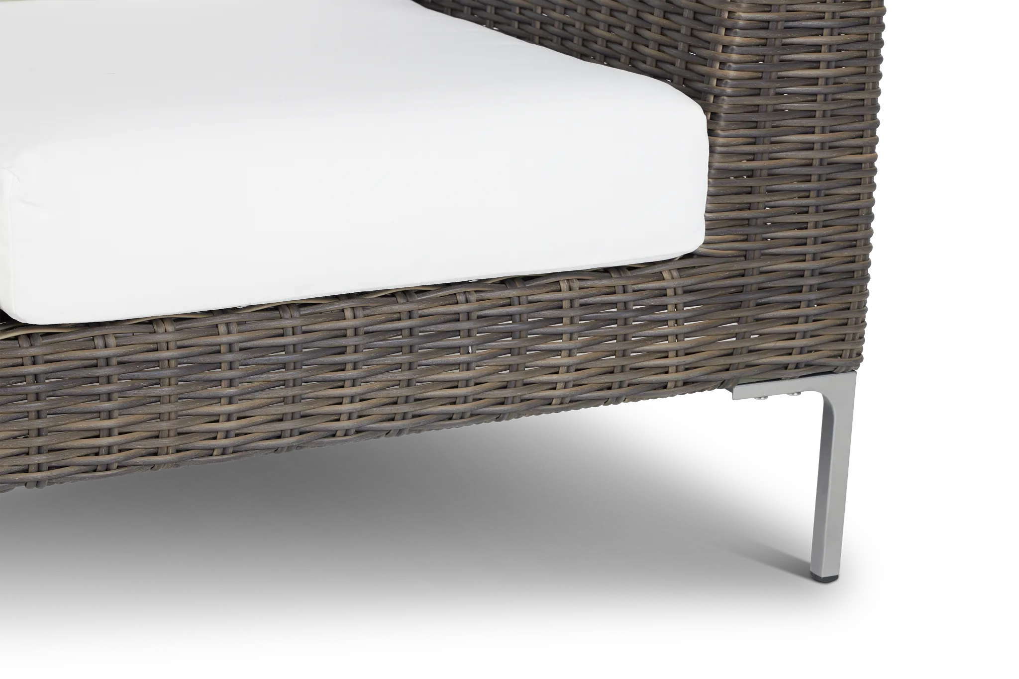 Tulum White Woven Loveseat W/ Cushion