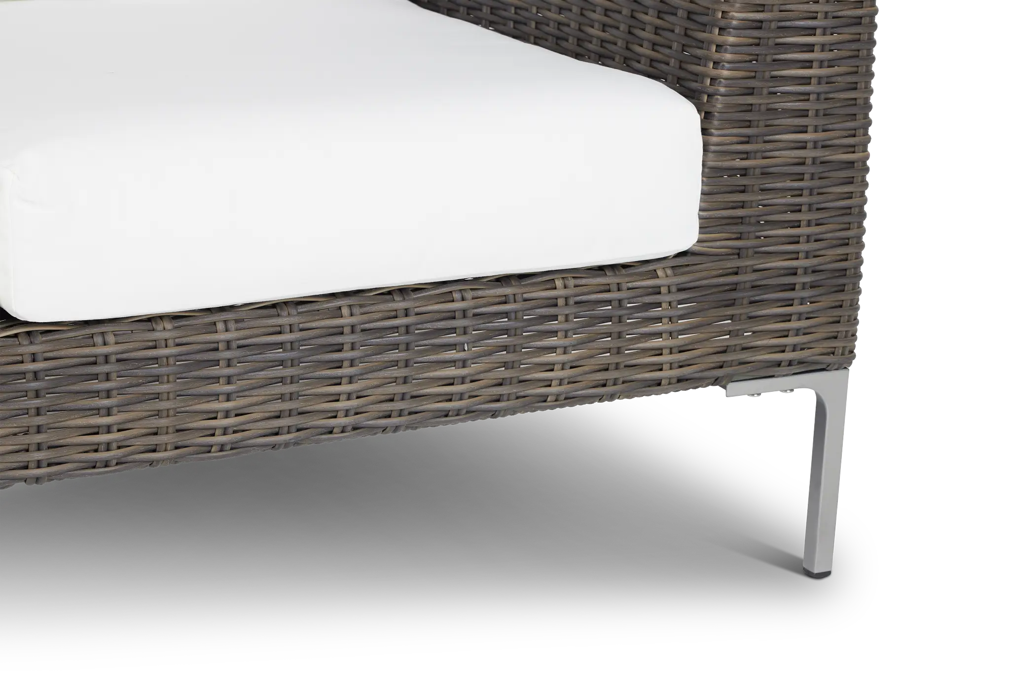 Tulum White Woven Loveseat W/ Cushion Tulum White Woven Loveseat W/ Cushion