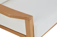 Tobago Light Tone Loveseat With White Cushions