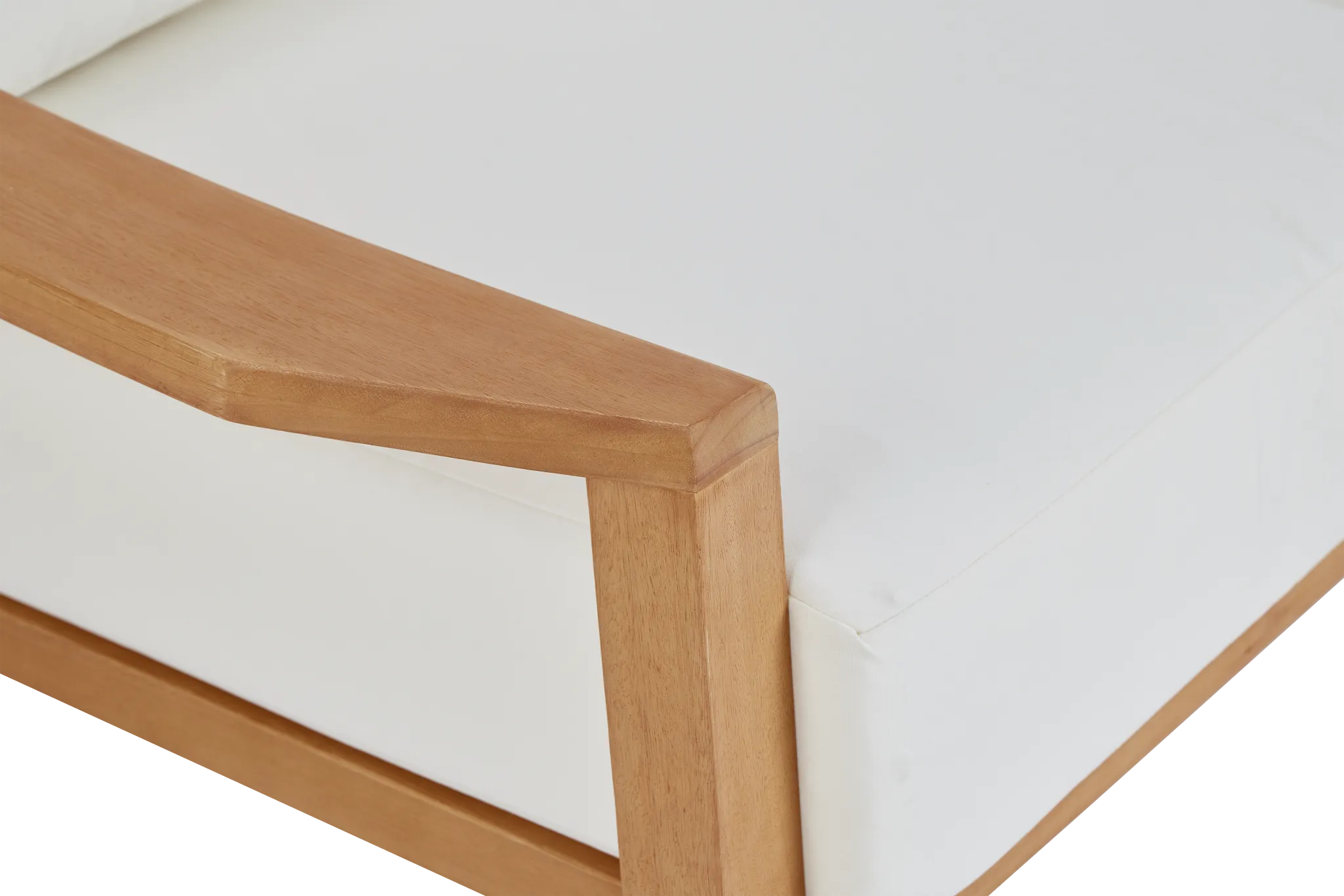 Tobago Light Tone Loveseat With White Cushions