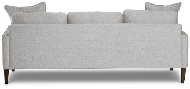 Morgan Light Gray Fabric Sofa With Wood Legs (2)
