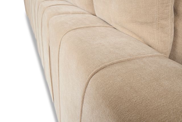 Cruz Light Beige Fabric 2-piece Modular Sofa