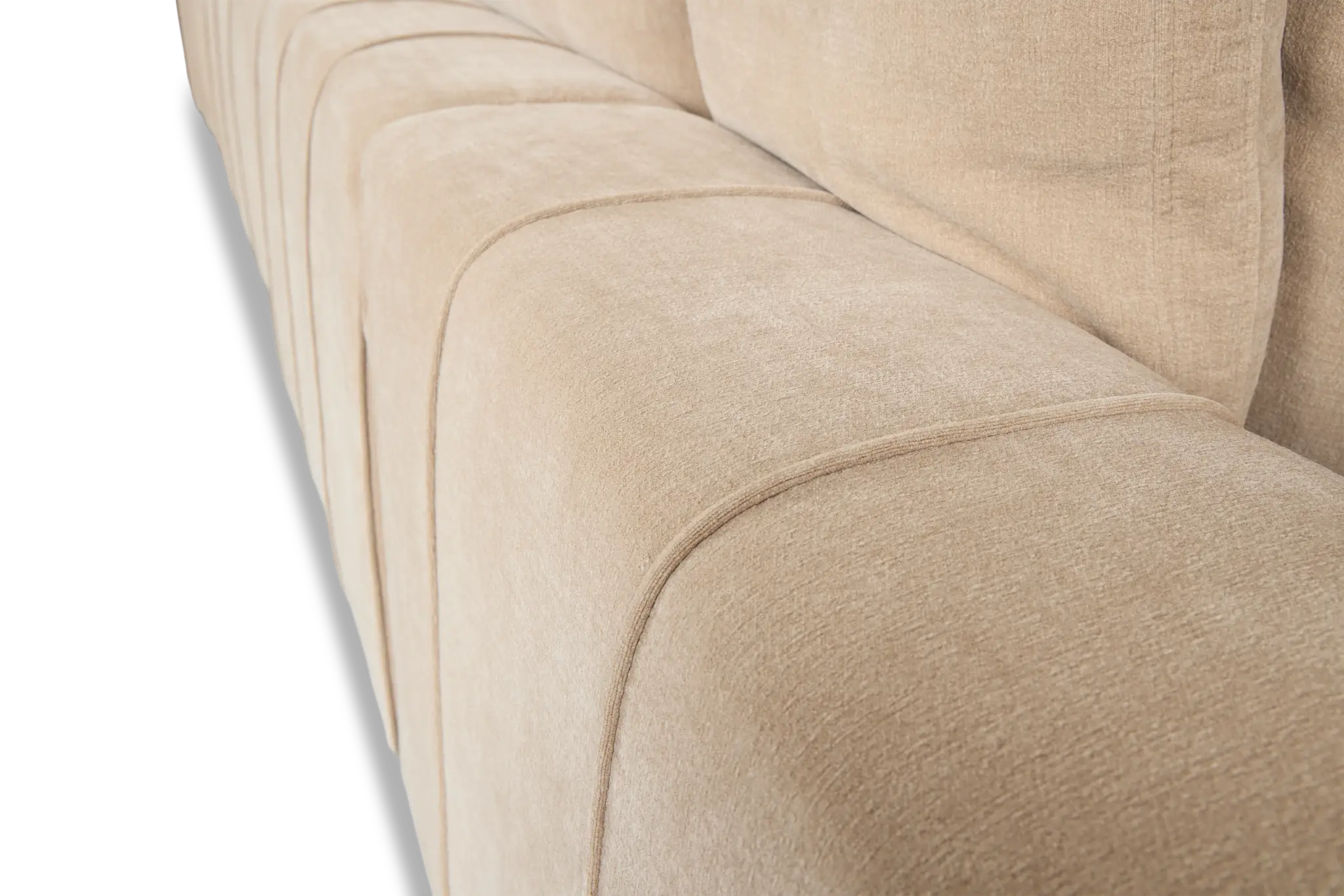 Cruz Light Beige Fabric 2-piece Modular Sofa Cruz Light Beige Fabric 2-piece Modular Sofa
