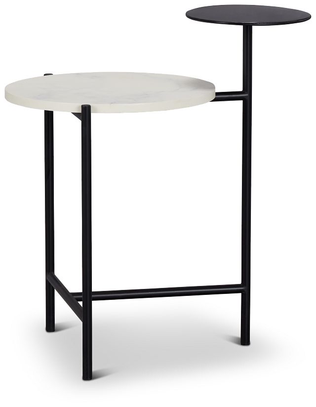 Ellerton Black Round Accent Table