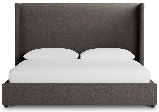 Captiva Elite Dark Gray 60" Upholstered Shelter Bed