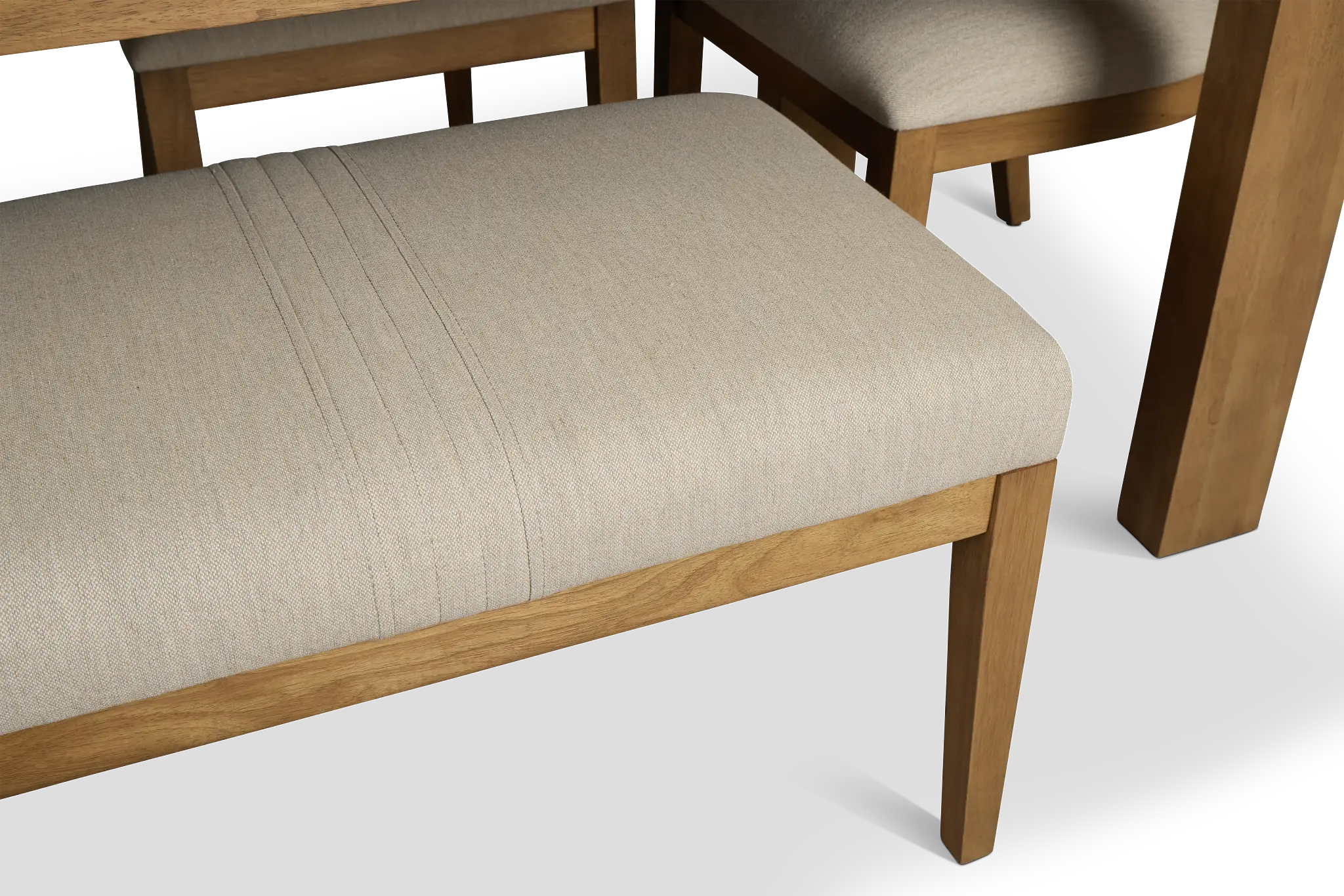 Tahoe Light Tone Rect Table With 4 Wood Side Chairs & Bench Tahoe Light Tone Rect Table With 4 Wood Side Chairs & Bench