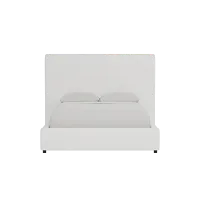 Grayton Sutton White 54" Upholstered Platform Bed
