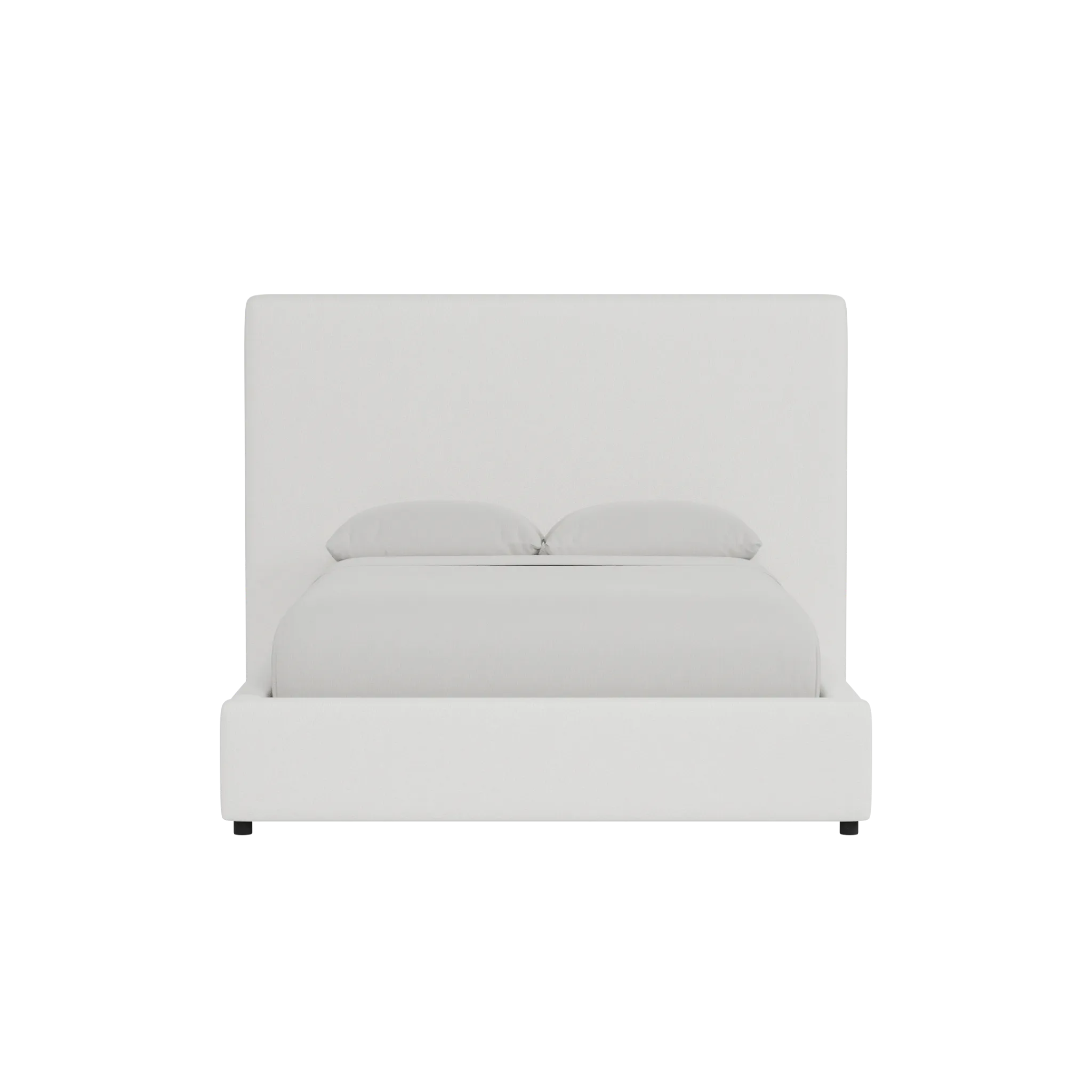 Grayton Sutton White 54" Upholstered Platform Bed