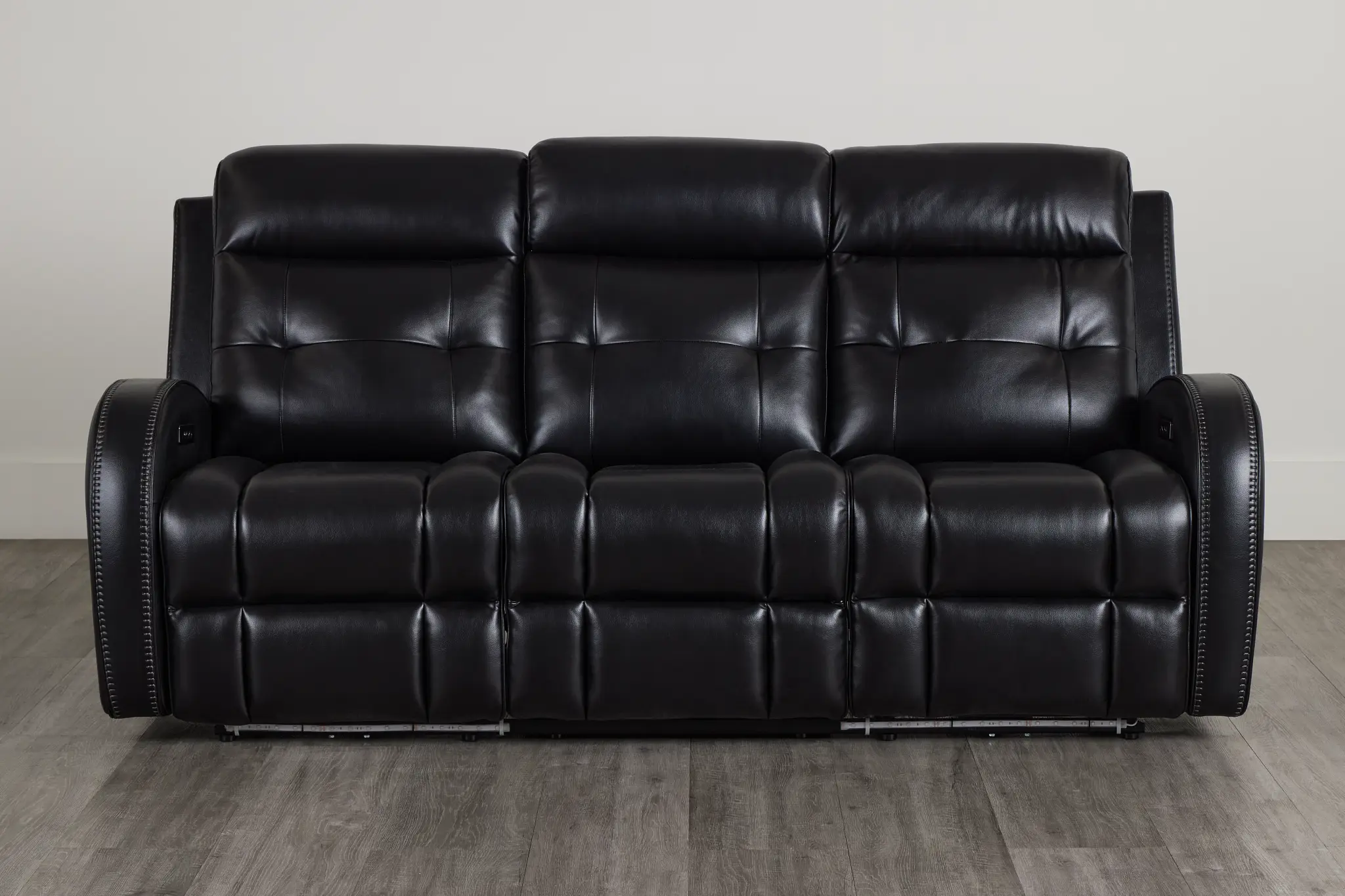 Omega Black Micro Power Reclining Sofa Omega Black Micro Power Reclining Sofa