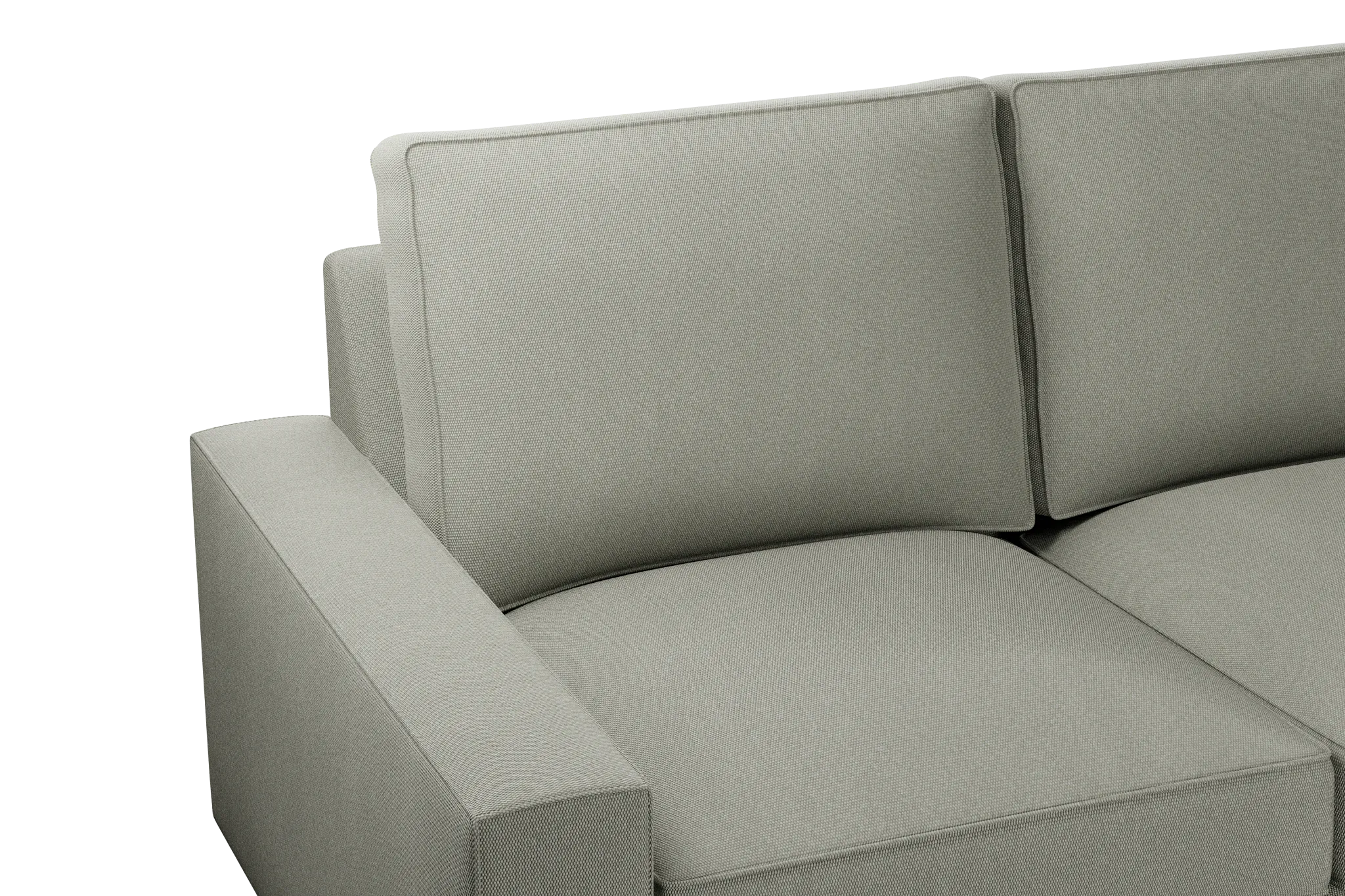 Edgewater Delray Pewter Small Two-arm Sectional