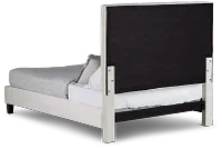 Collin Beige Velvet Platform Bed