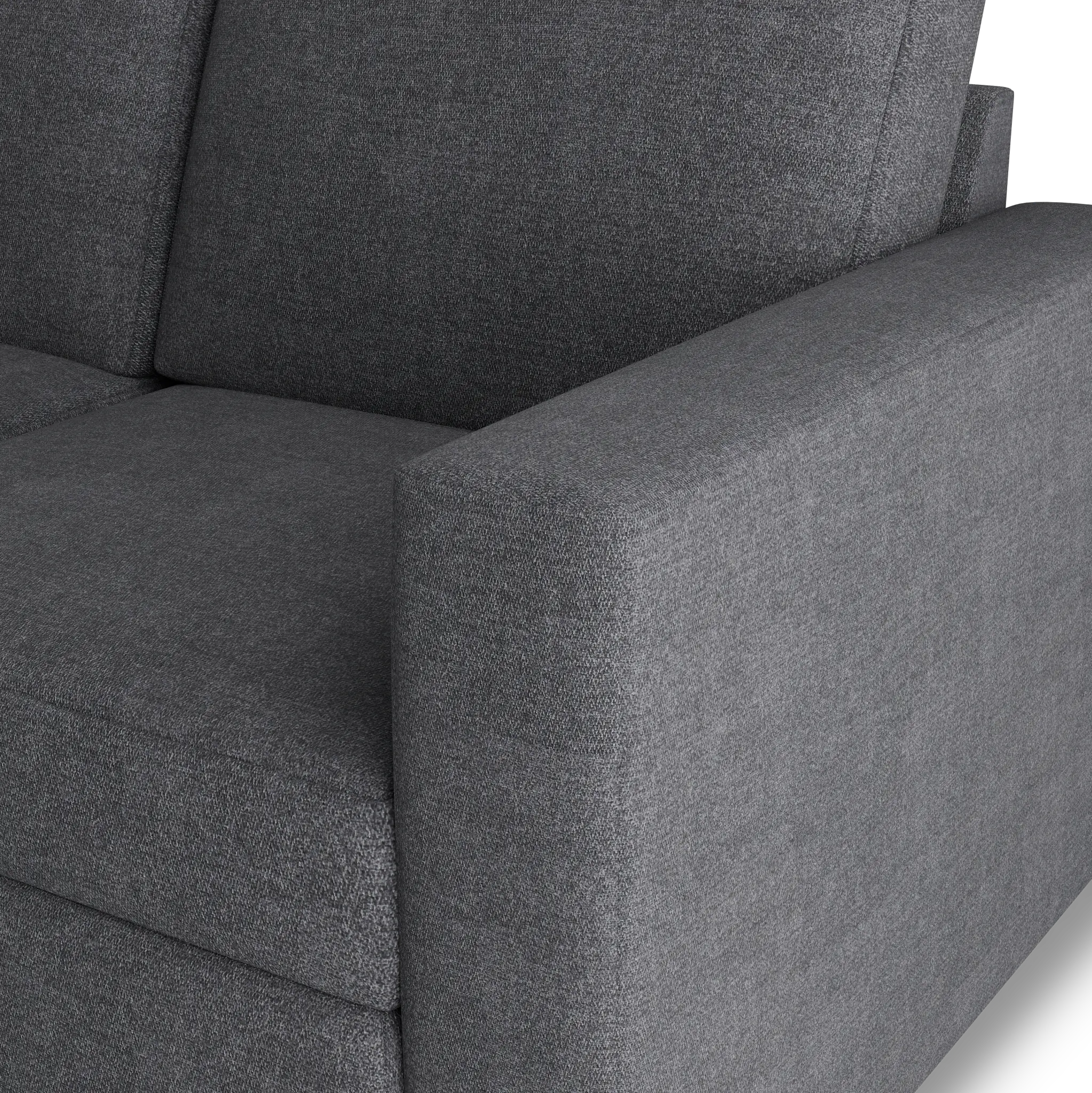 Citymod Dark Gray Fabric Small Two-arm Sectional Citymod Dark Gray Fabric Small Two-arm Sectional