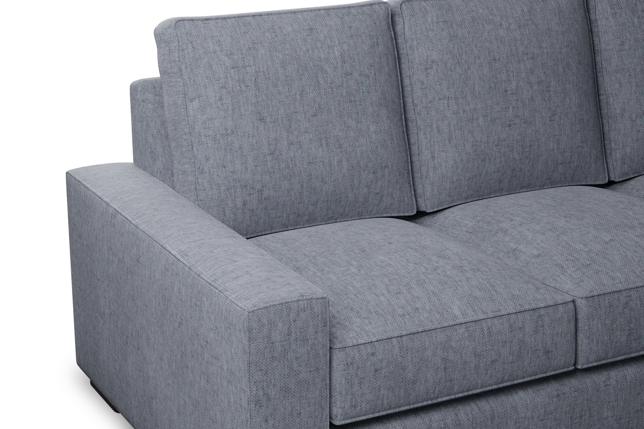 Edgewater Elevation Gray 84" Sofa W/ 3 Cushions