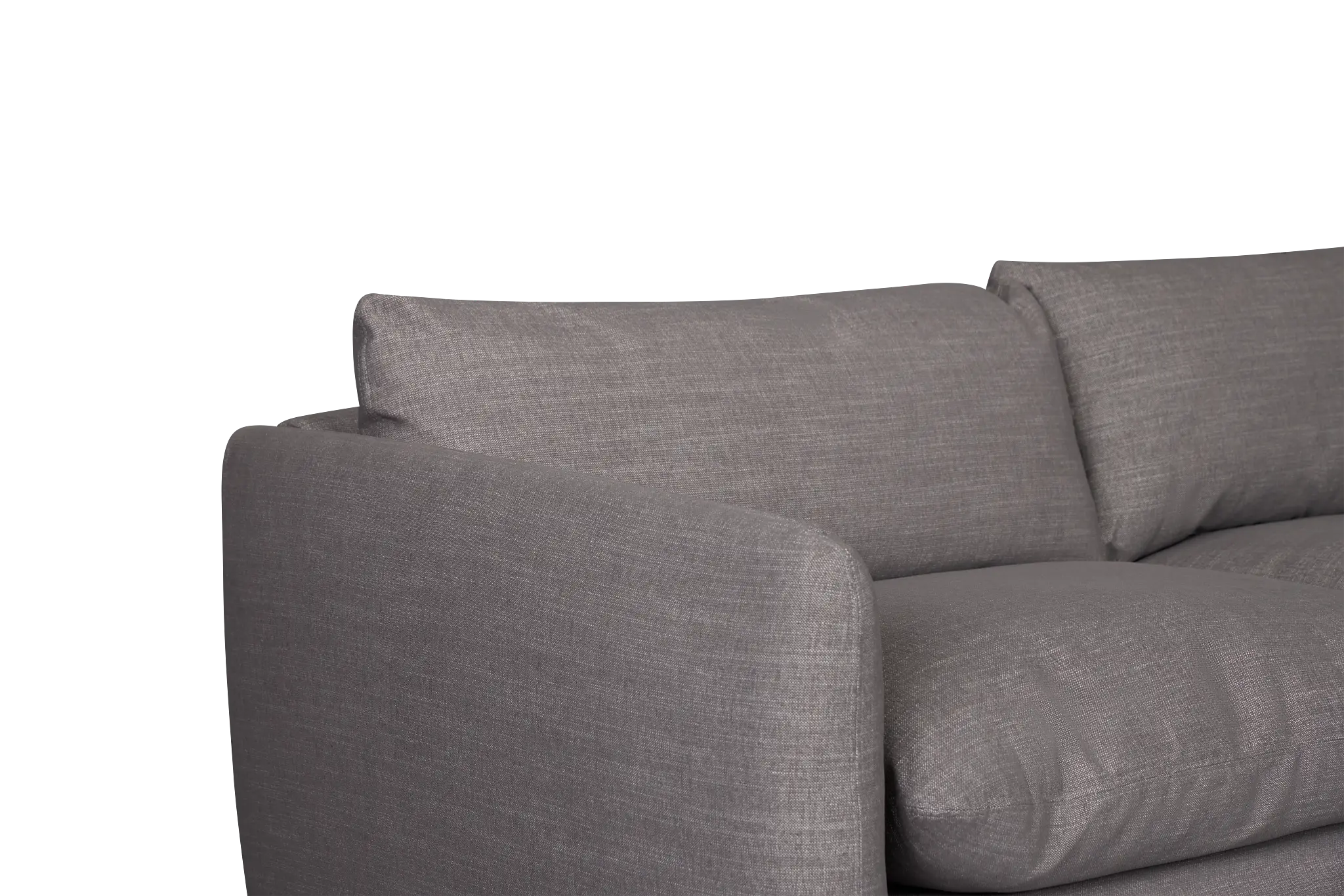 Serena Gray Fabric 4-piece Right Facing Bumper Sectional Serena Gray Fabric 4-piece Right Facing Bumper Sectional