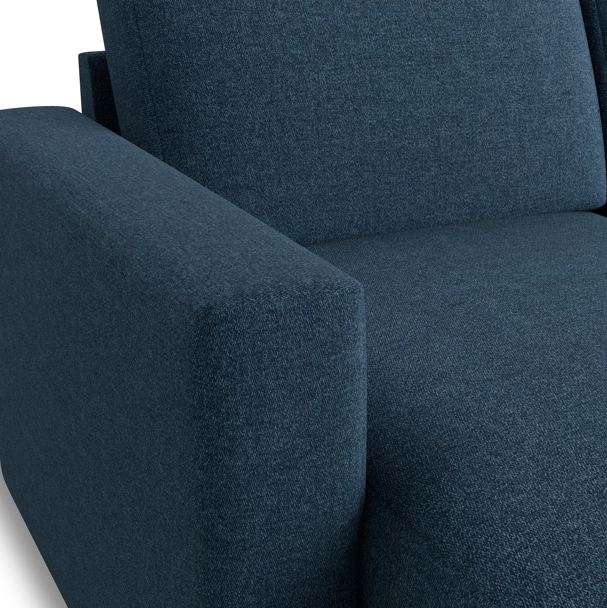 Citymod Blue Fabric Small Left Chaise Sectional Citymod Blue Fabric Small Left Chaise Sectional