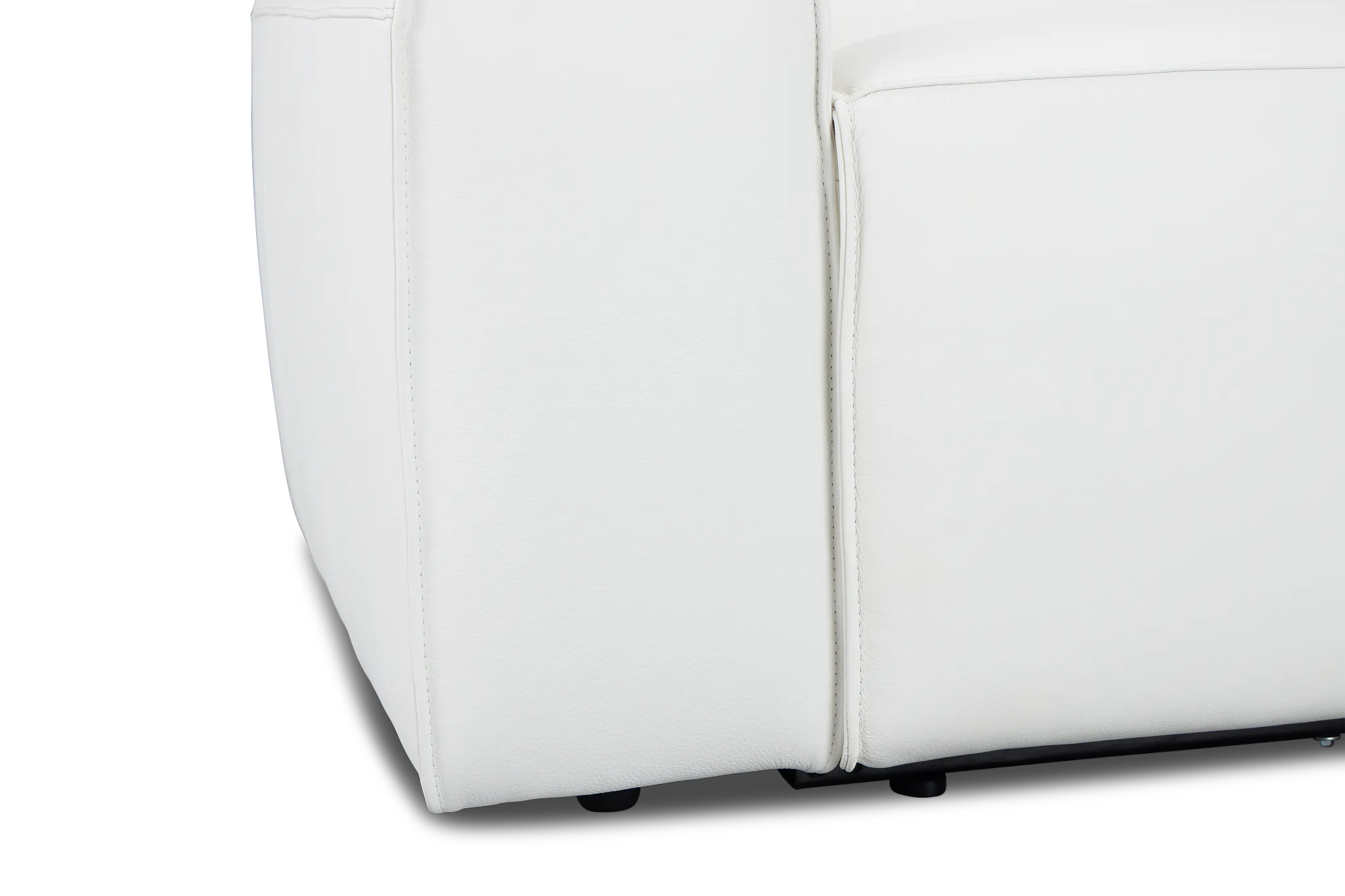 Carmelo White Leather Power Recliner