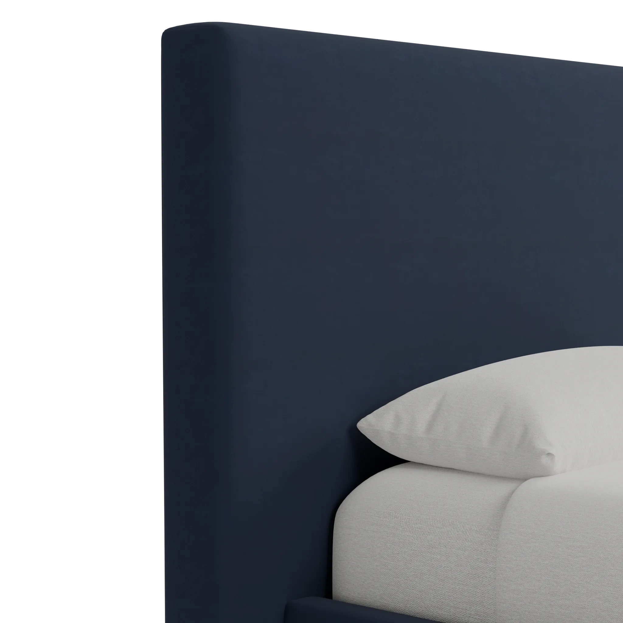 Grayton Joya Dark Blue 54" Upholstered Platform Bed