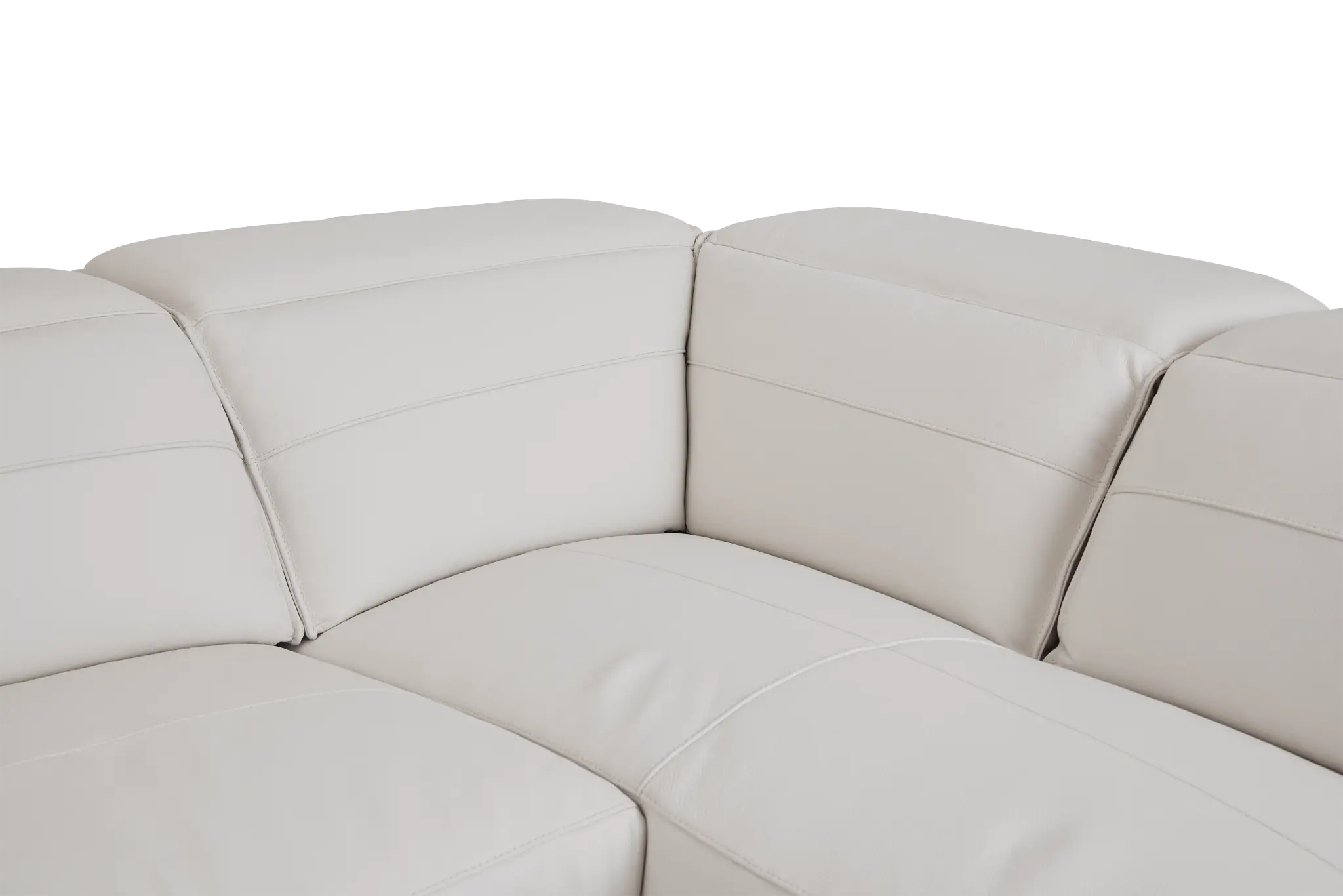 Pearson White Leather Right Bumper Sectional Pearson White Leather Right Bumper Sectional