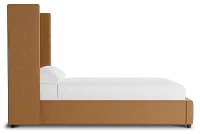 Captiva Elite Light Brown 60" Upholstered Shelter Bed