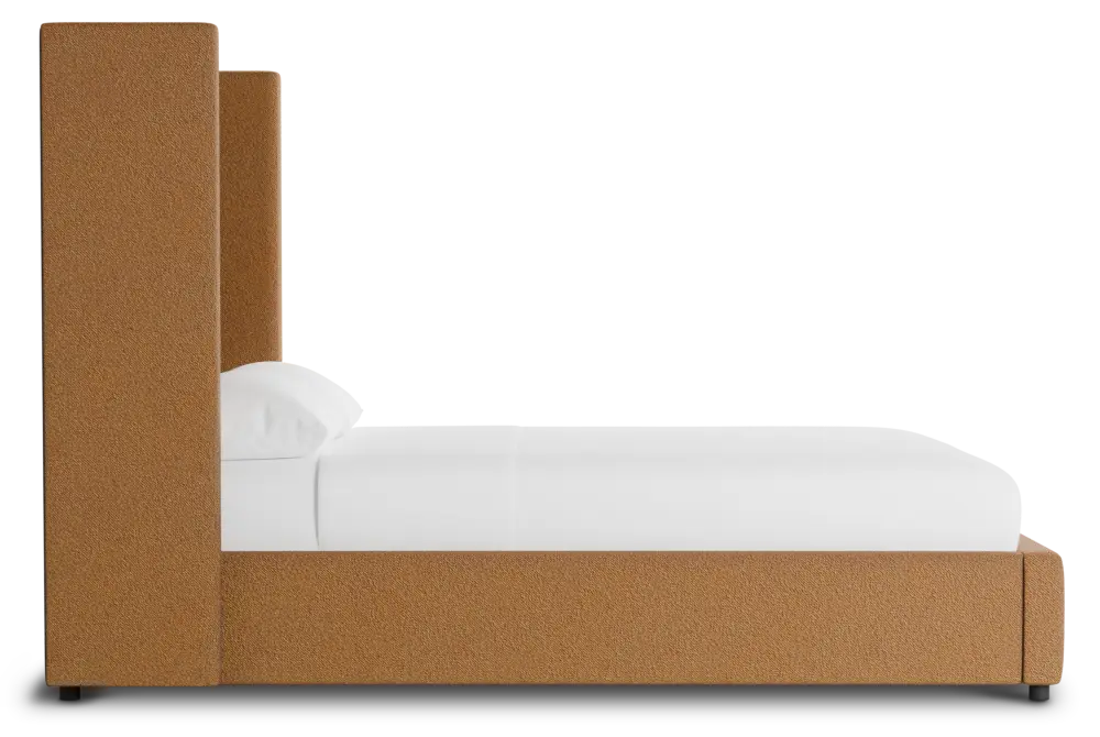 Captiva Elite Light Brown 60" Upholstered Shelter Bed Captiva Elite Light Brown 60" Upholstered Shelter Bed