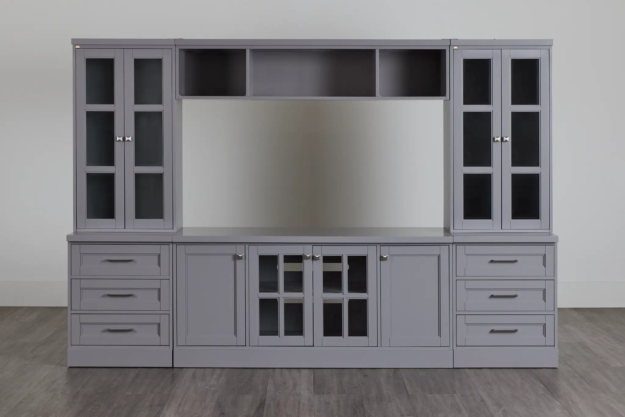 Newport Gray Drawer Entertainment Wall Newport Gray Drawer Entertainment Wall