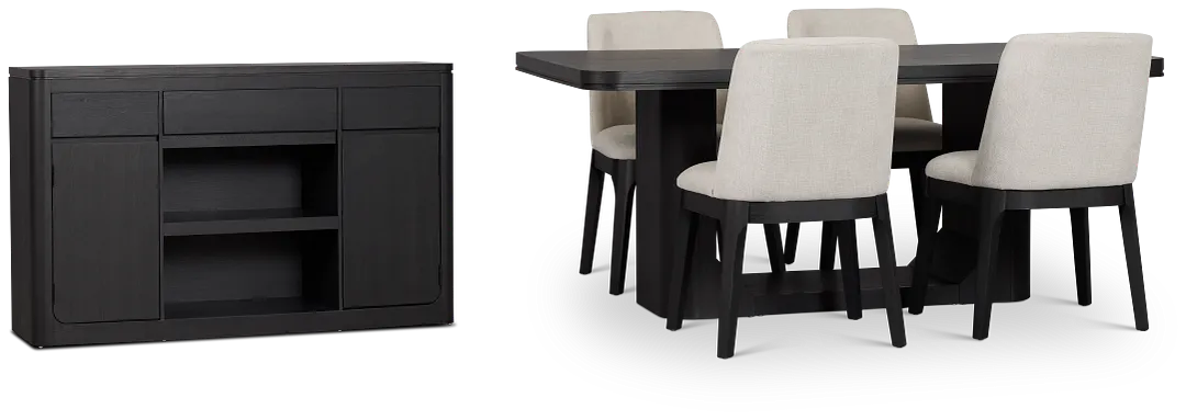 Emory Black Rect Dining Room