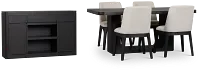 Emory Black Rect Dining Room