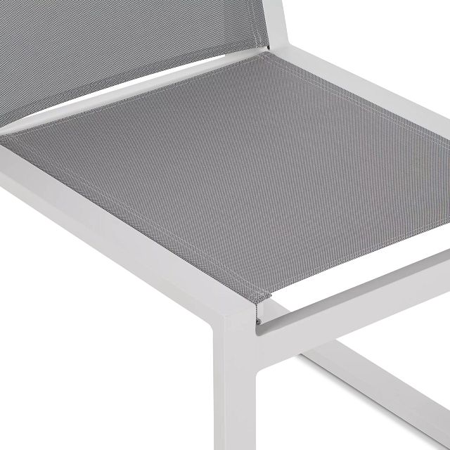 Linear2 White Aluminum Sling Chair