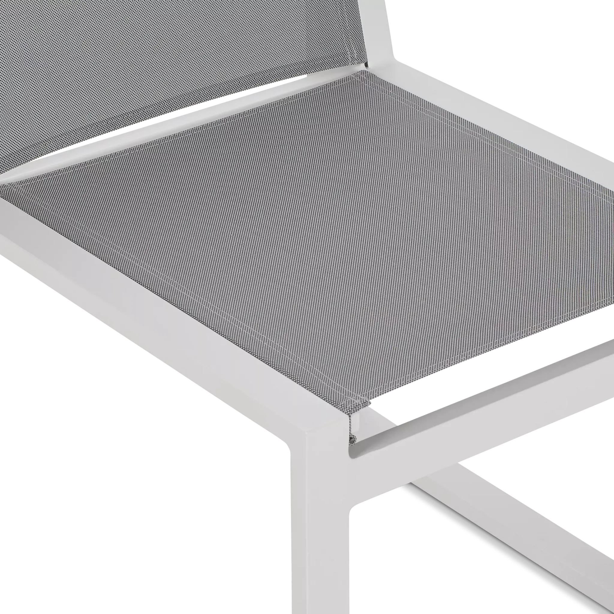 Linear2 White Aluminum Sling Chair