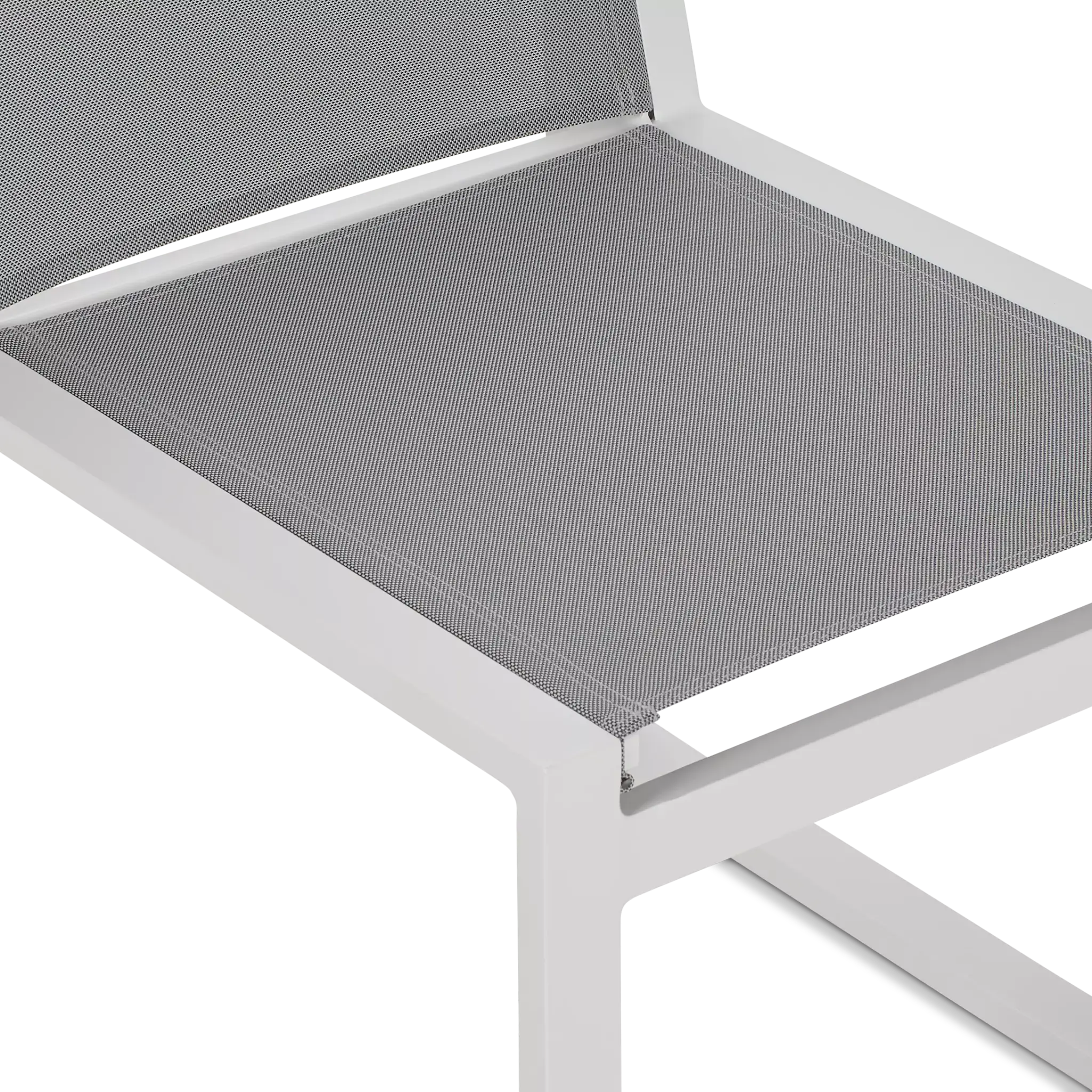 Linear2 White Aluminum Sling Chair Linear2 White Aluminum Sling Chair