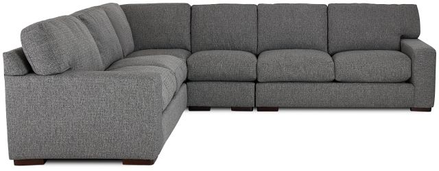 Veronica Dark Gray Down Large Two-arm Sectional (3)