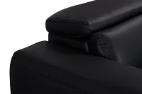 Lombardy Black Micro Large Triple Power Reclining Two-arm Sectional