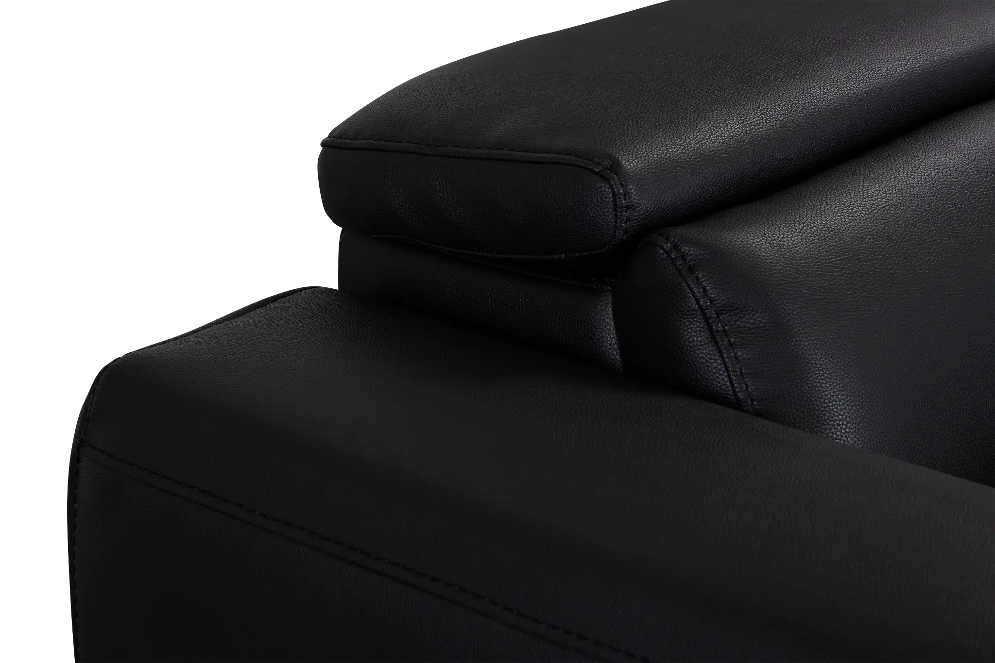 Lombardy Black Micro Large Triple Power Reclining Two-arm Sectional Lombardy Black Micro Large Triple Power Reclining Two-arm Sectional