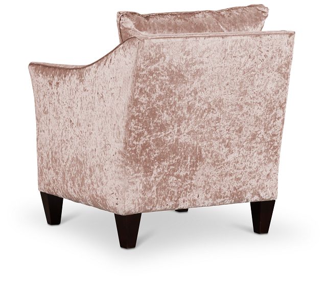Ethereal Light Pink Velvet Accent Chair