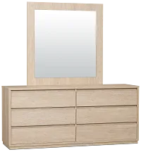 Malta Light Gray Dresser & Mirror