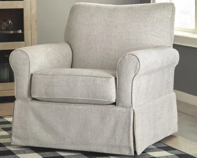 Searcy Ivory Swivel Accent Chair