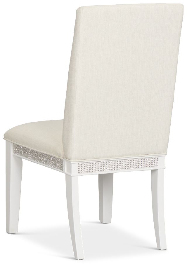 Milan White Upholstered Side Chair