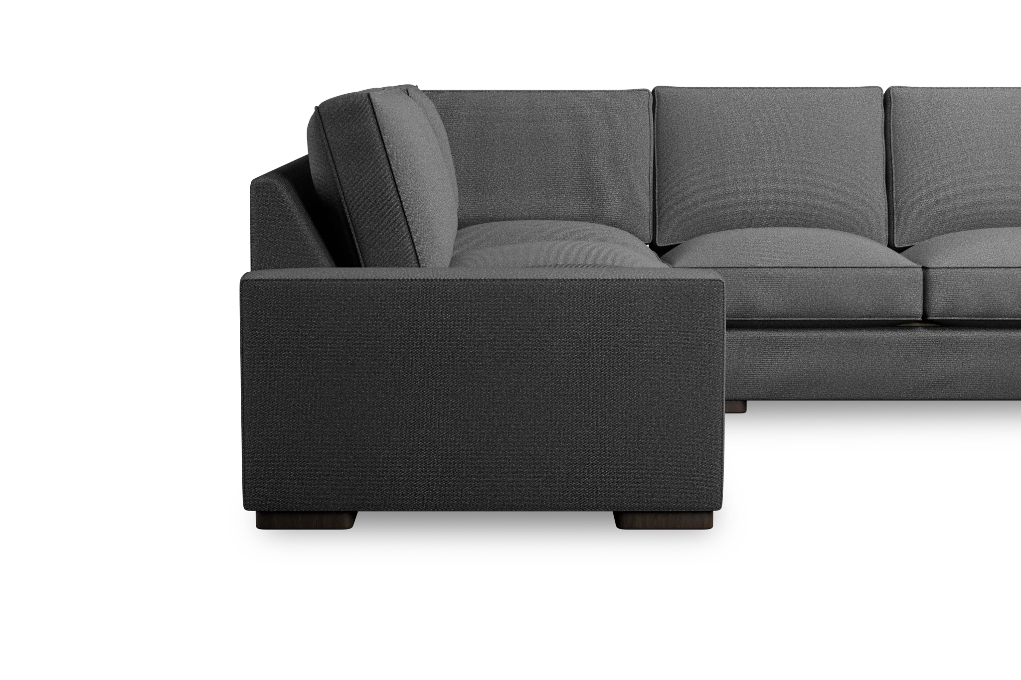 Edgewater Delray Dark Gray Small Two-arm Sectional