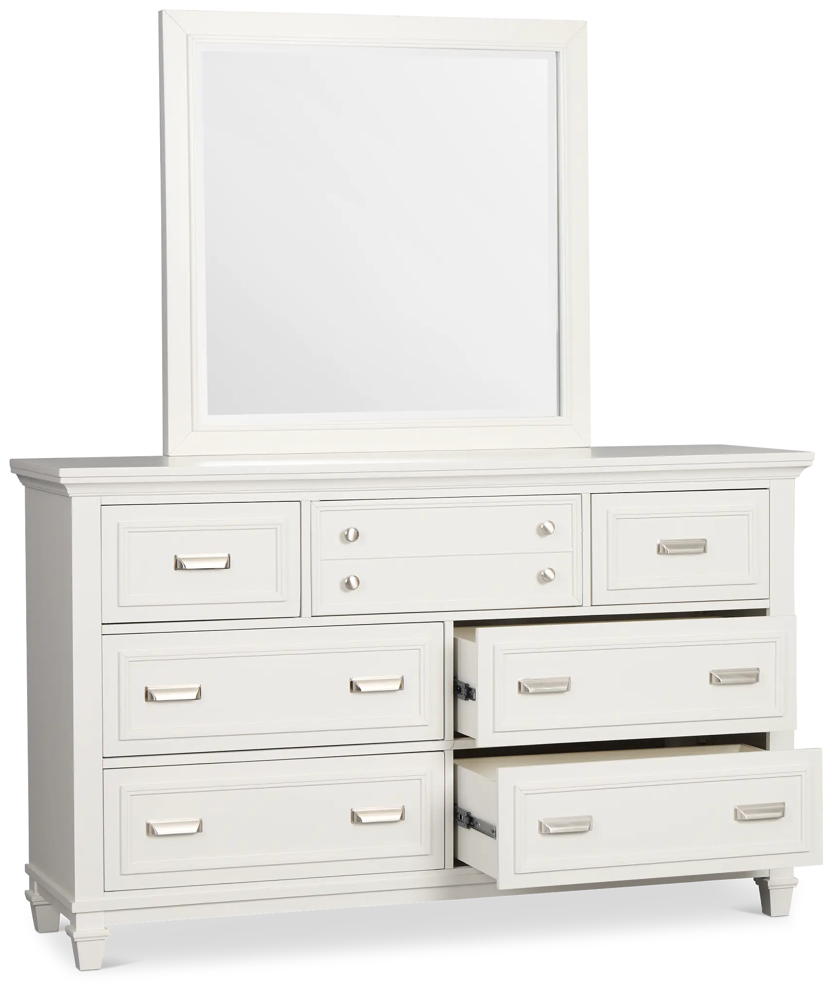 Cape Cod Ivory Dresser & Mirror Cape Cod Ivory Dresser & Mirror