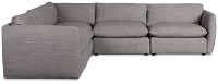 Serena Gray Fabric 5-piece Modular Sectional