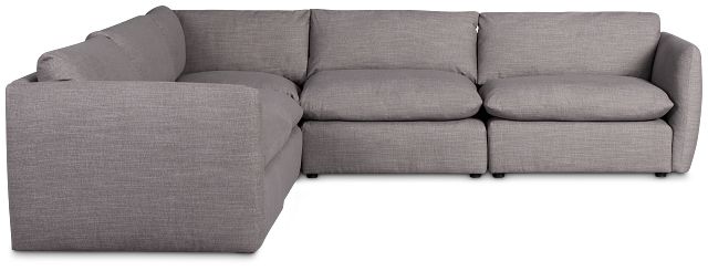 Serena Gray Fabric 5-piece Modular Sectional