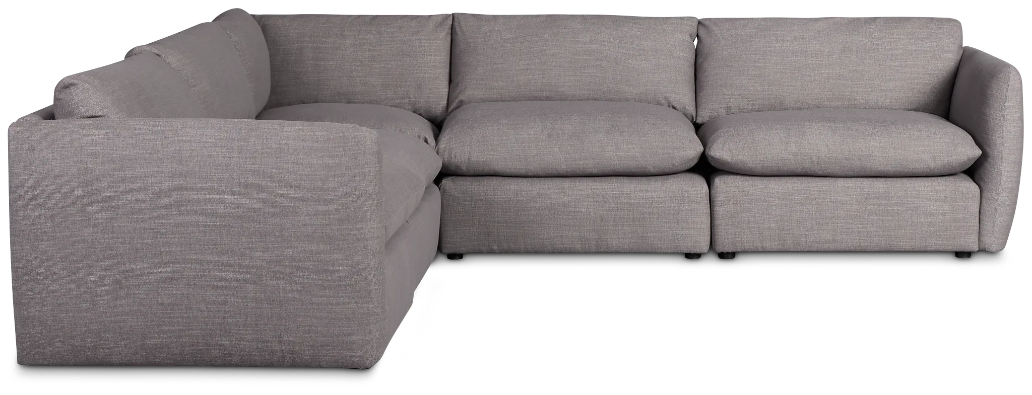 Serena Gray Fabric 5-piece Modular Sectional